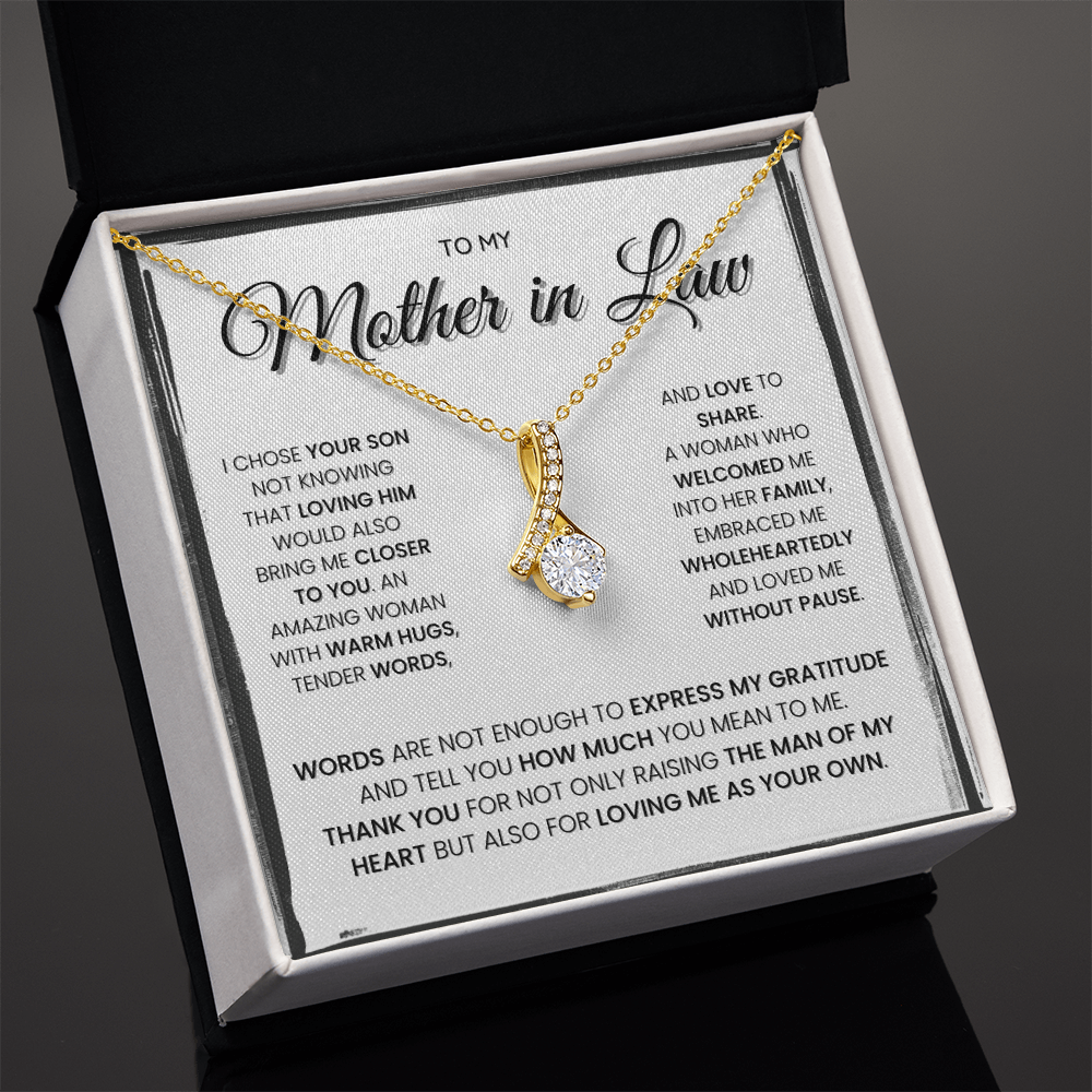 To My Mother-in-Law – Thank You For Loving Me As Your Own Necklace Gift