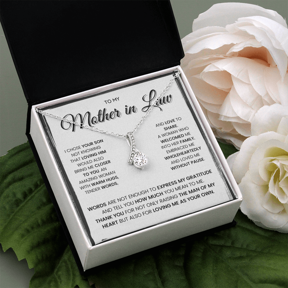 To My Mother-in-Law – Thank You For Loving Me As Your Own Necklace Gift