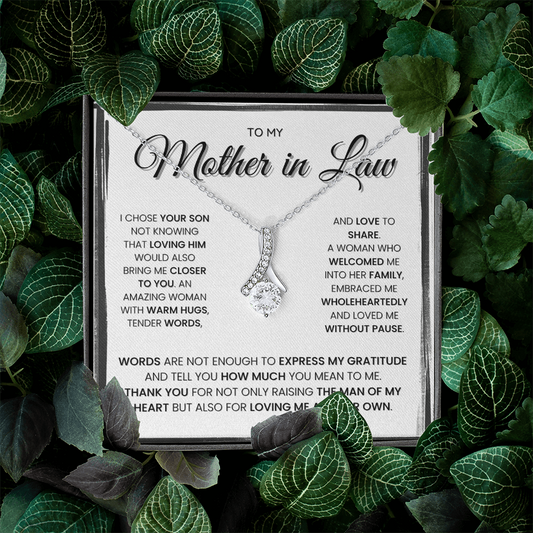 To My Mother-in-Law – Thank You For Loving Me As Your Own Necklace Gift
