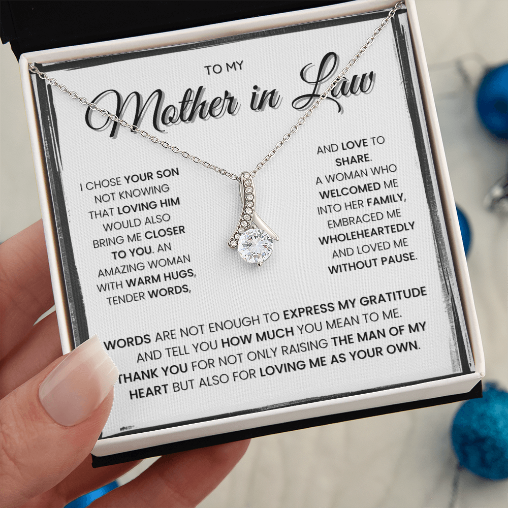 To My Mother-in-Law – Thank You For Loving Me As Your Own Necklace Gift