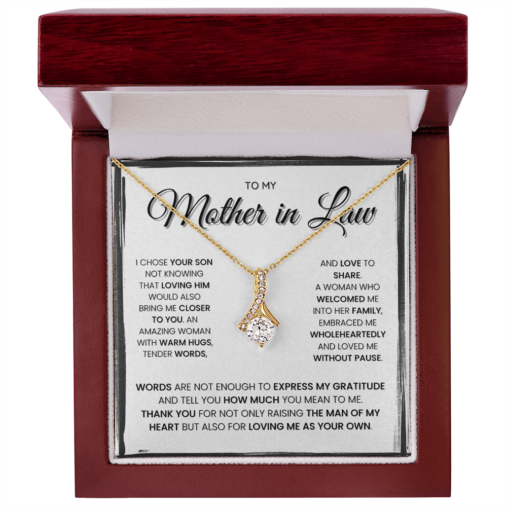 To My Mother-in-Law – Thank You For Loving Me As Your Own Necklace Gift