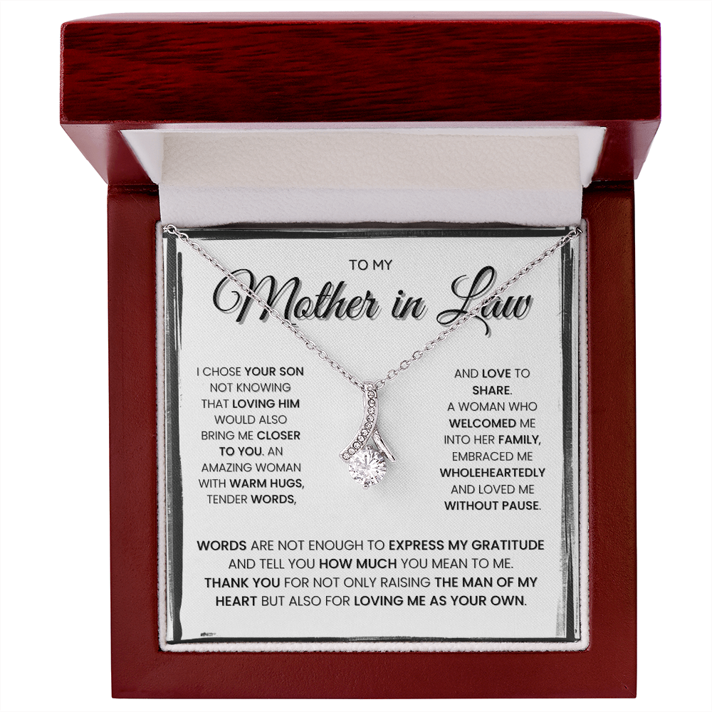 To My Mother-in-Law – Thank You For Loving Me As Your Own Necklace Gift