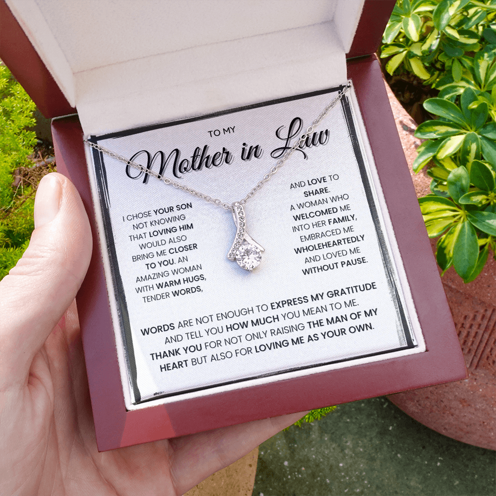 To My Mother-in-Law – Thank You For Loving Me As Your Own Necklace Gift