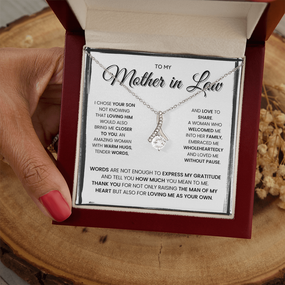 To My Mother-in-Law – Thank You For Loving Me As Your Own Necklace Gift