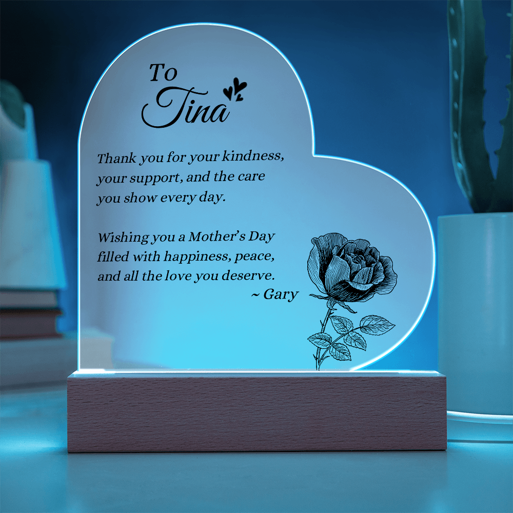 A Special Mother's Day Thank You Plaque