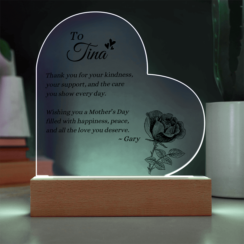 A Special Mother's Day Thank You Plaque