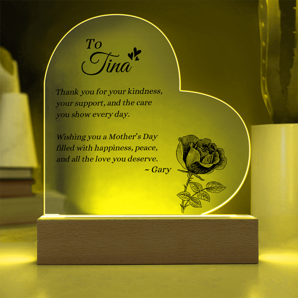 A Special Mother's Day Thank You Plaque